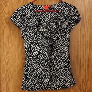 Dressy, black and white blouse